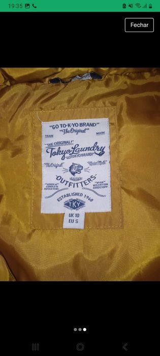 Vendo casaco novo mostarda