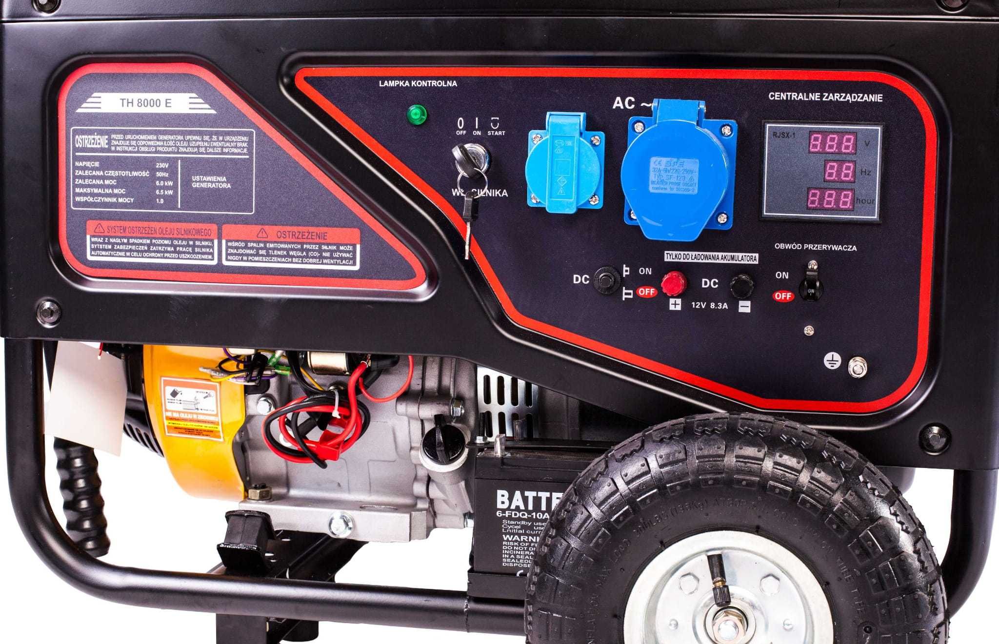 Agregat prądotwórczy jednofazowy EStart 6,5kW KRUZER TH8000E FV23%