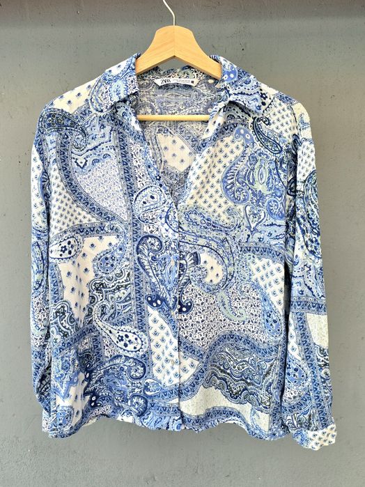 Zara Koszula oversize paisley 100% wiskoza
