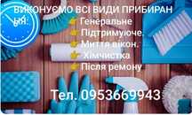 Виконуємо всі види прибирання