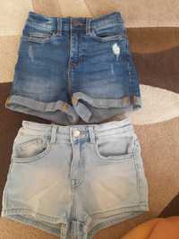 Spodenki szorty shorty jeans 134 dziewczynka