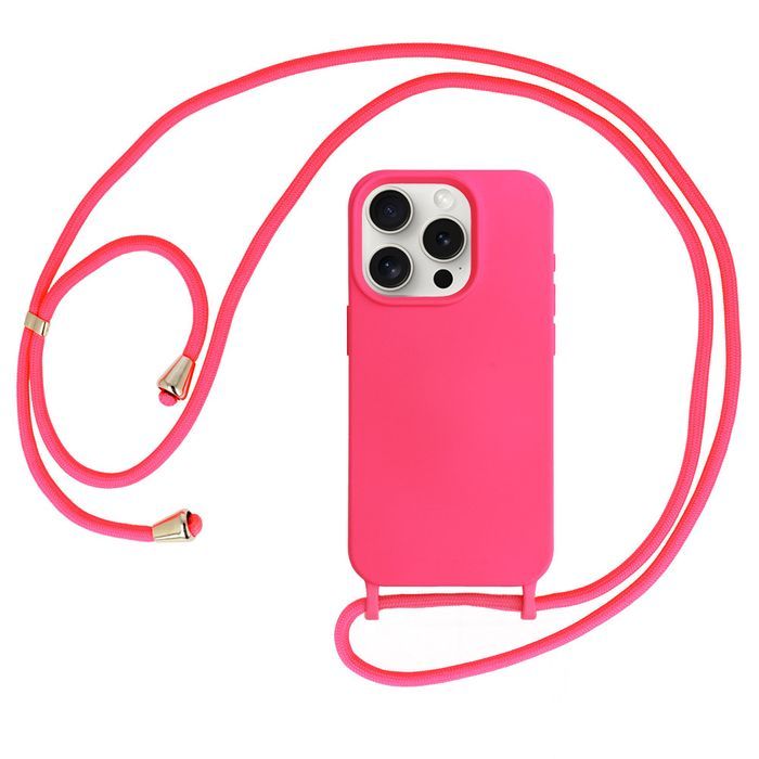 Strap Silicone Case Do Iphone 15 Plus Wzór 1 Różowy