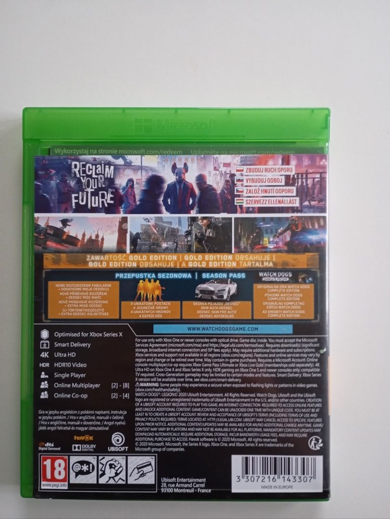 Watch Dogs Legion Gold Edition na Xbox one oraz Xbox series