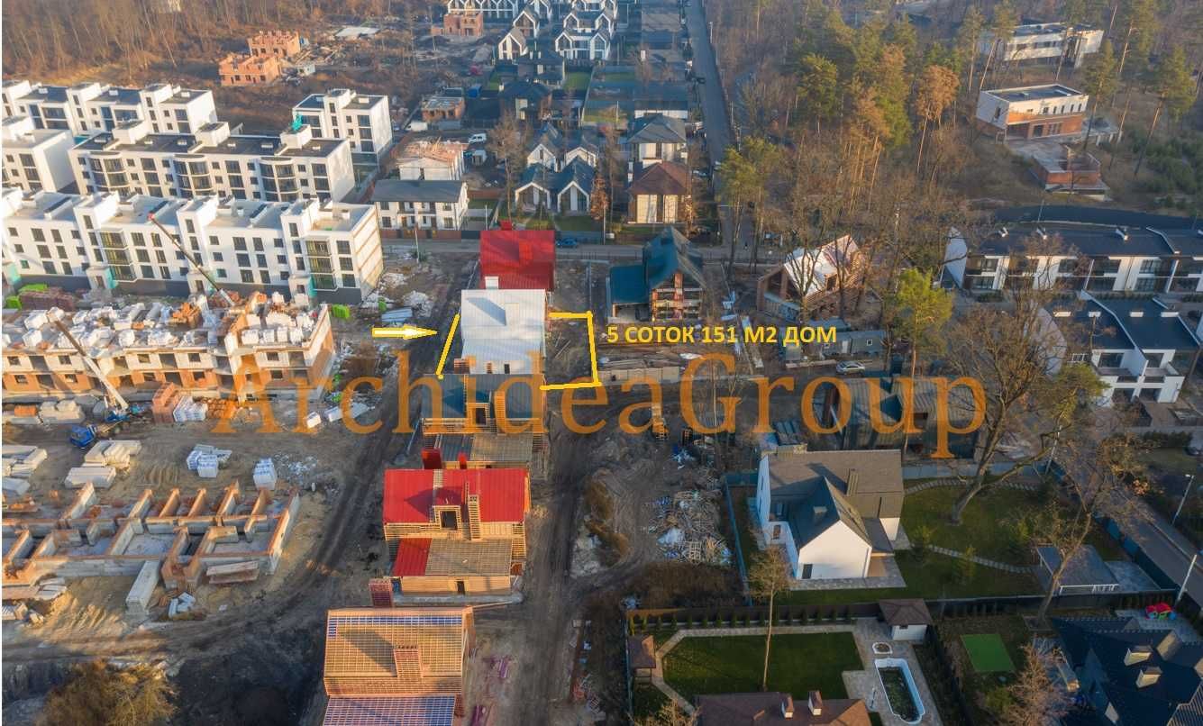 Компактний сучасний будинок 152 м2 у КМ бізнес-класу Villas, Ірпінь