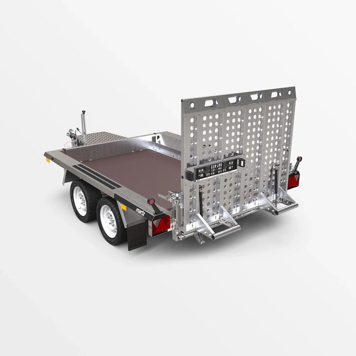 Martz Bau 3 260x150 2700 kg Pełny trap najazdowy  MOCNA przyczepa BAU BUILDER do przewozu minikoparki pełny trap