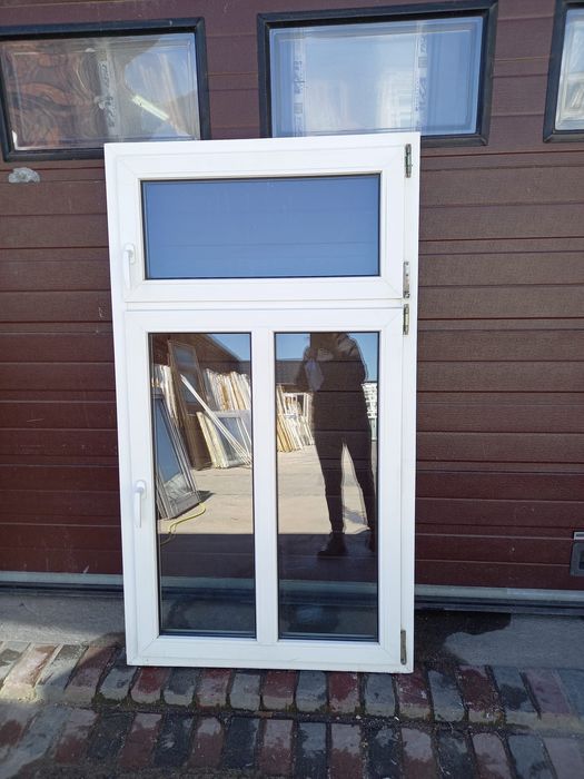 Okna pcv 97x170 plastikowe okno dzielone do kamienicy DOWÓZ CAŁY KRAJ