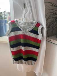 Vintage retro PRL sweterek dla chlopca wełna