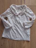 Biała koszulka z długim rękawem w kropki nutmeg 12-18m 86 cm