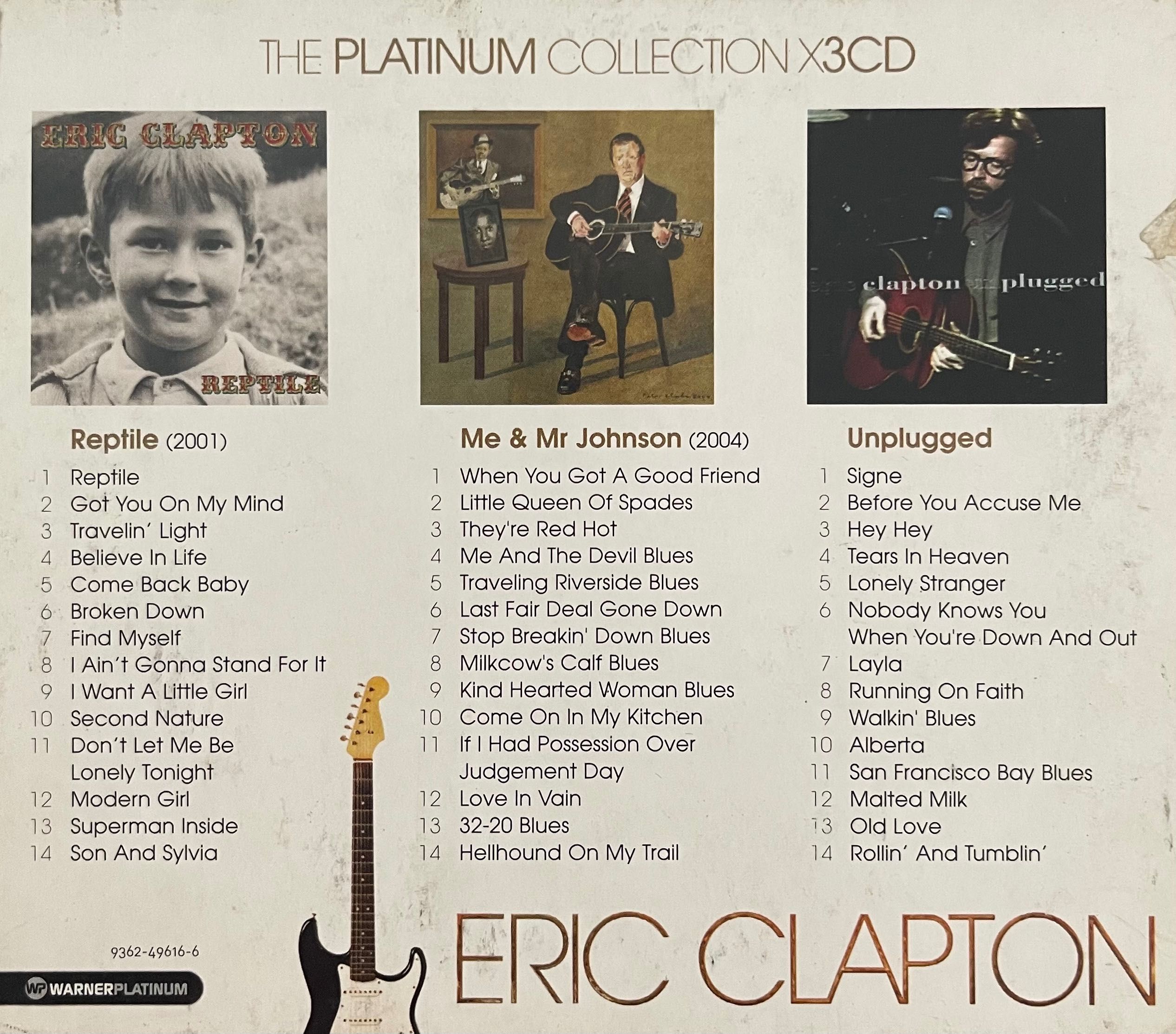 Colectânea 3 CD | Eric Clapton | Reptile, Me & Mr. Johnson e Unplugged