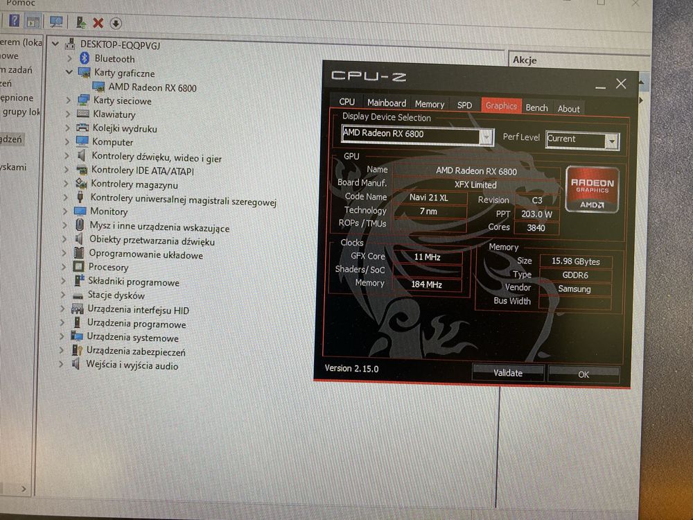 Karta graficzna RX6800 XFX Swift 319