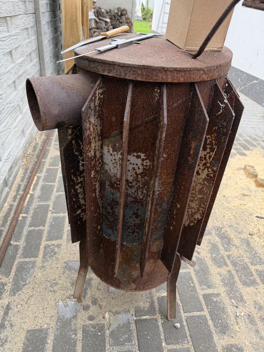 Koza piec metalowy spawany. Przewod kominkwy fi 10cm