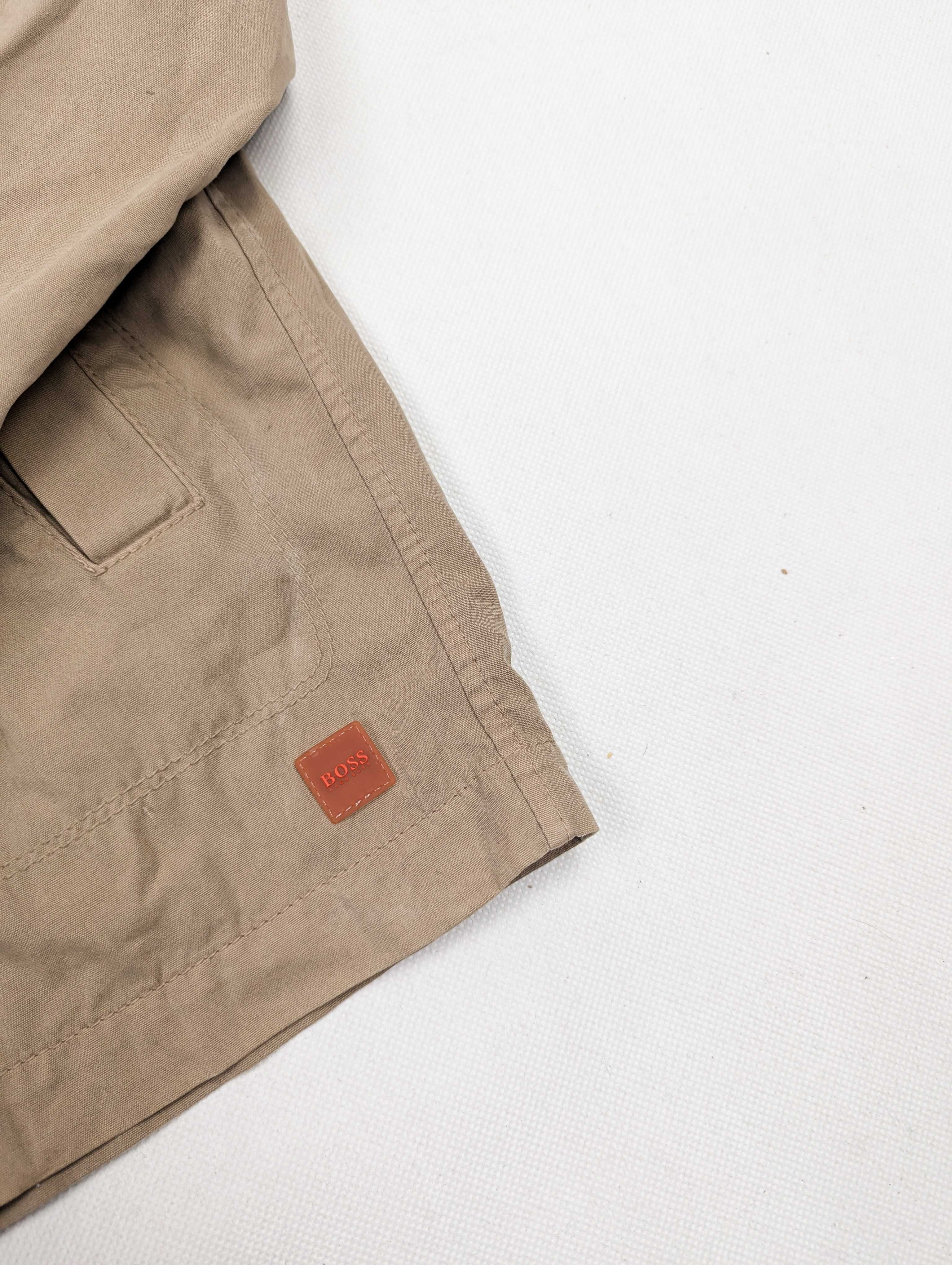 Hugo boss beżowa kurtka L logo