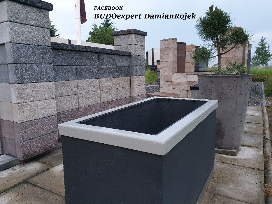 Nowoczesne betonowe DONICE ogrodowe Jadar Garden 50x100 donica KURIER