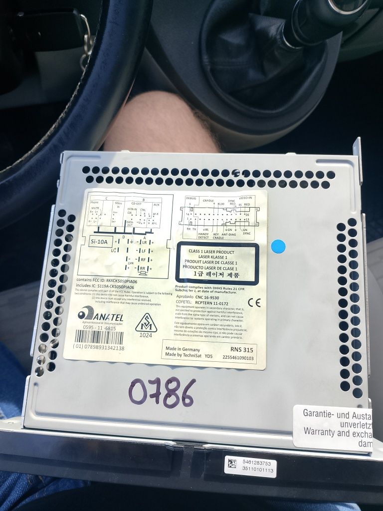 Radio vw rns315 ,kod , bluetooth uszkodzone