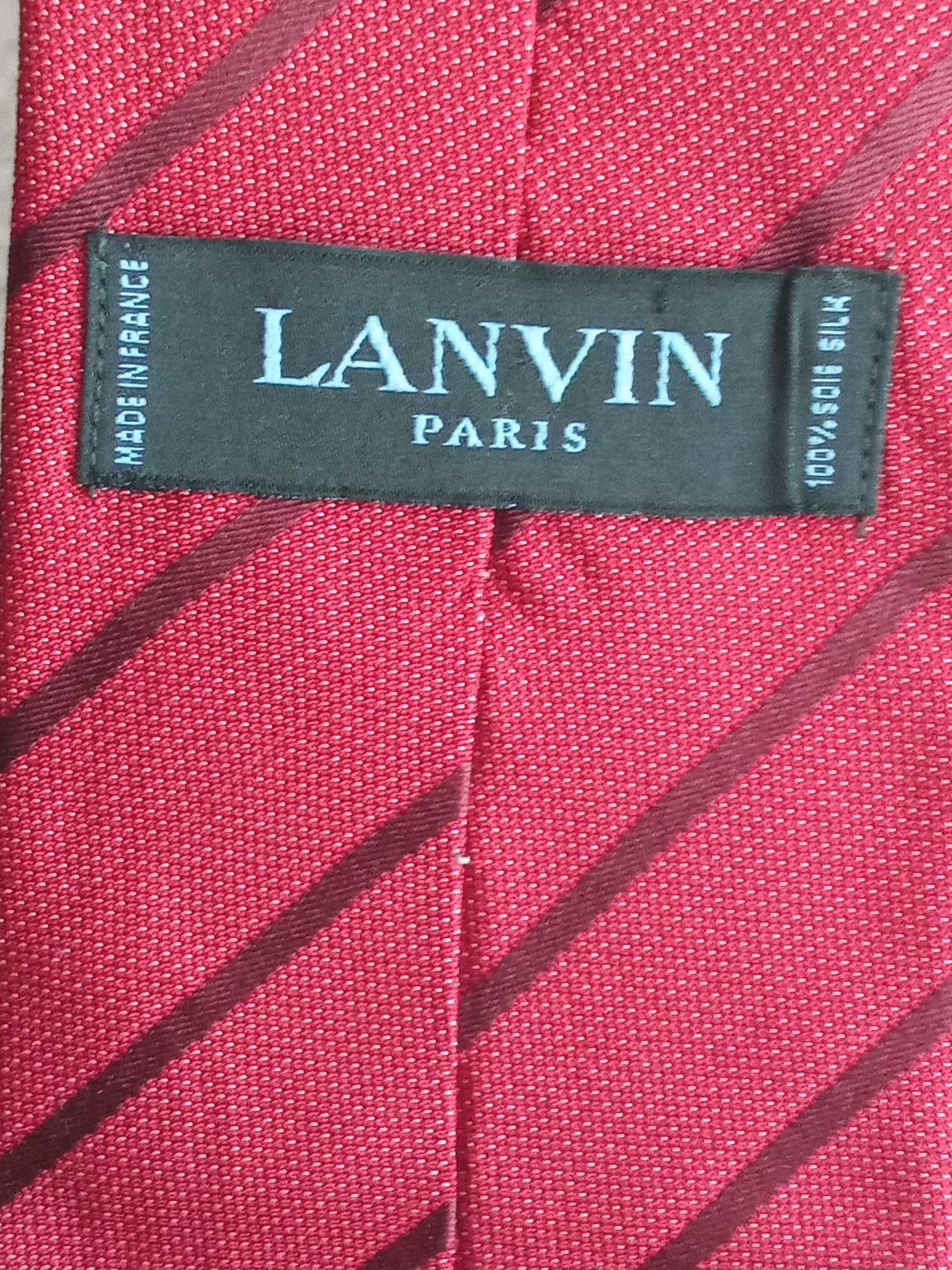 Gravata Lanvin vermelha escura