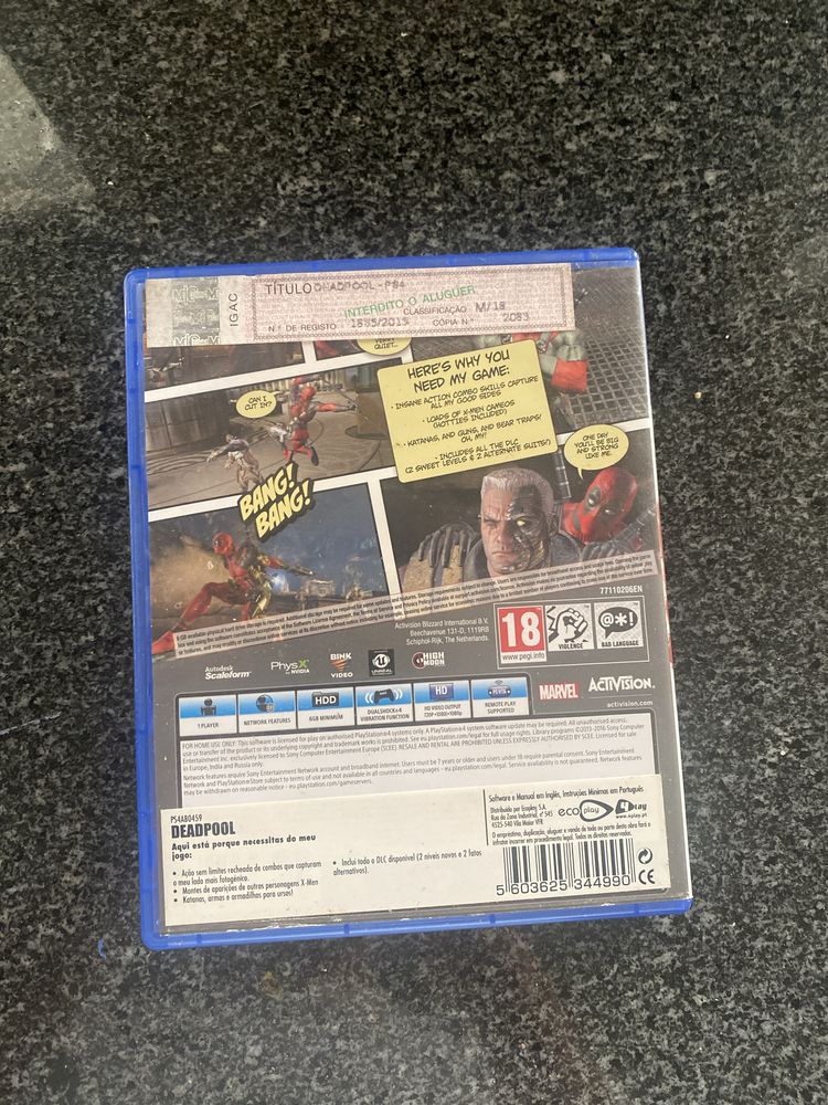 Jogo para ps4 deadpool