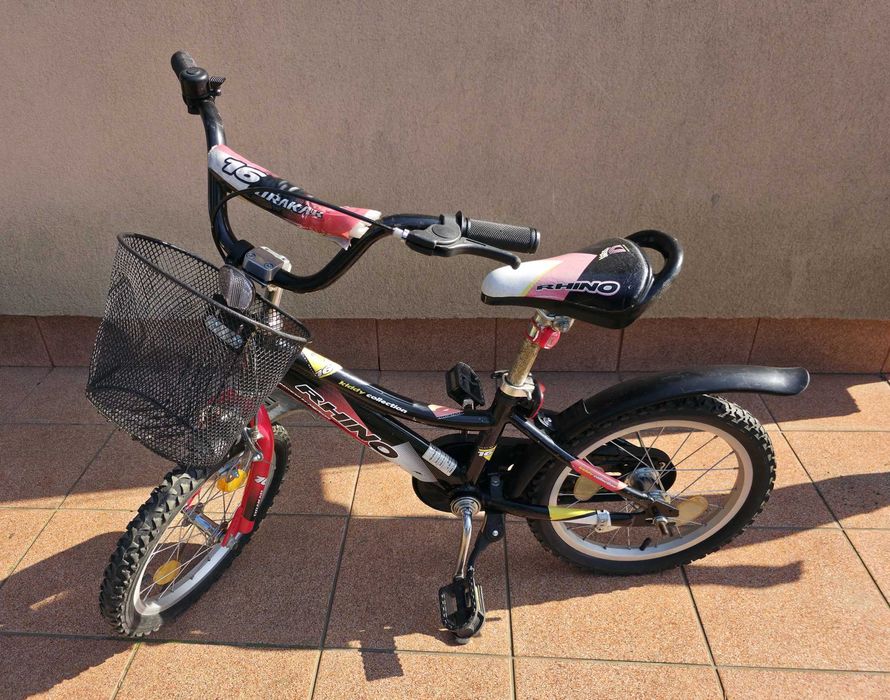 Rhino Merida 16 Kiddy rower dla dziecka KASK chłopca dziewczynki czarn