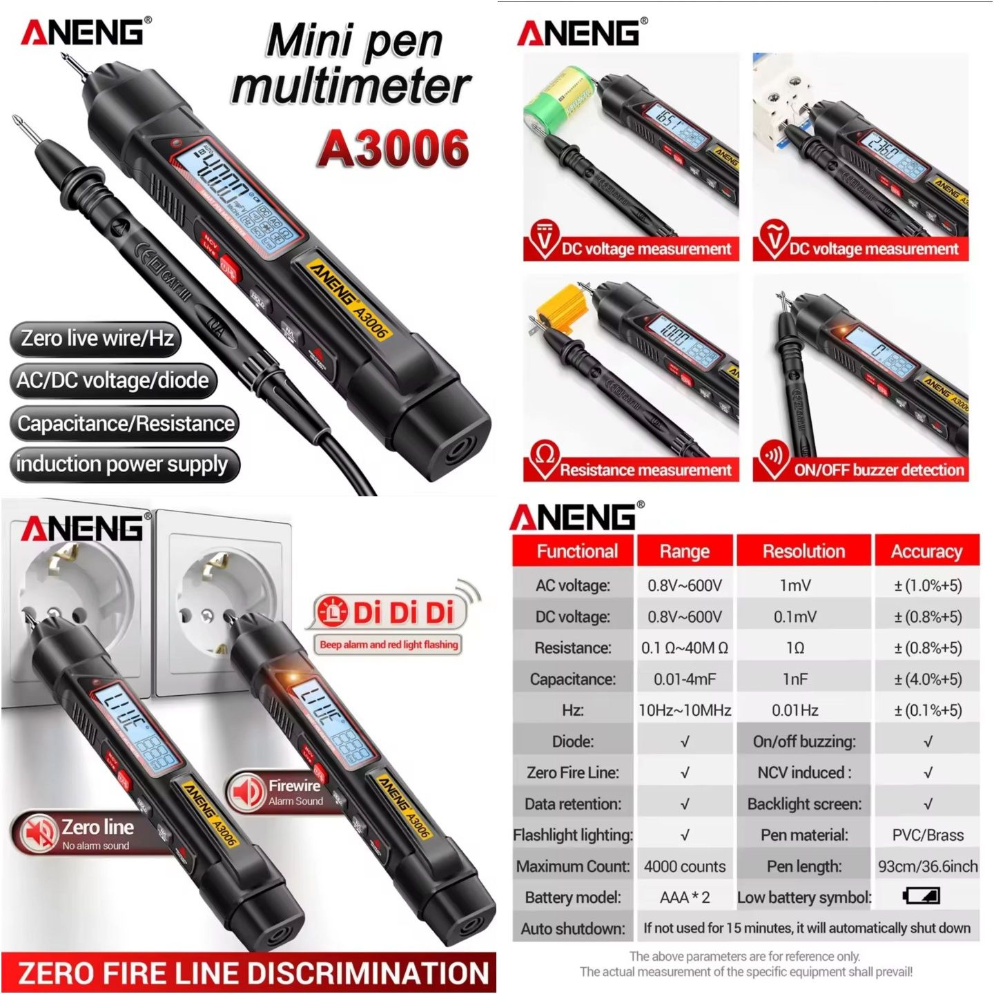Мультиметр ручка ANENG A3006 A3005D A3005B B16