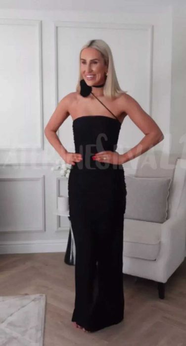 ZARA Luksusowa SUKIENKA z kwiatem L
