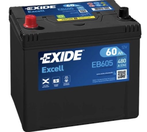 Аккумулятор Exide 60Ah, 480A, 12В.