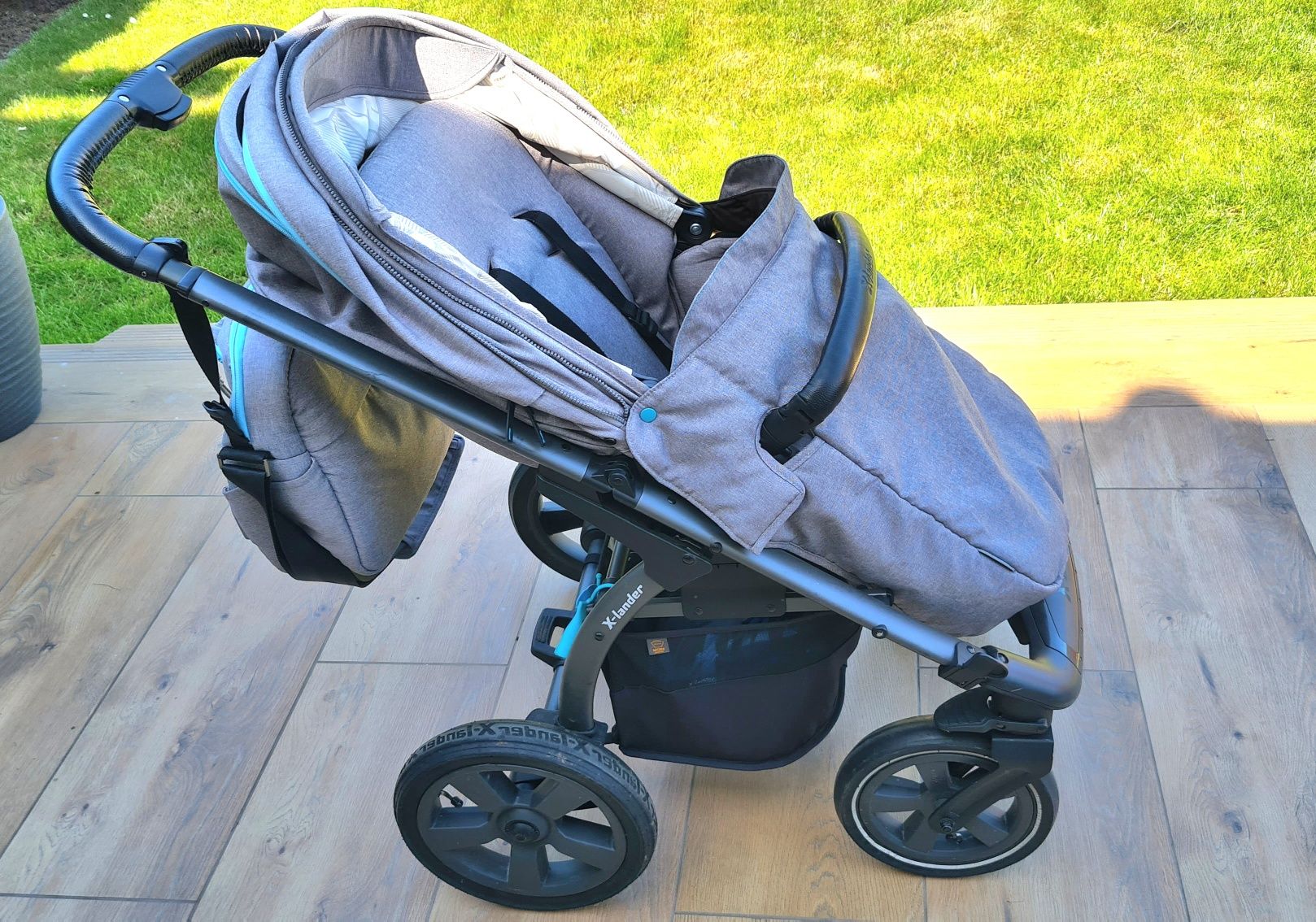 Wózek 2w1 X-lander X-move, zestaw XL azure grey