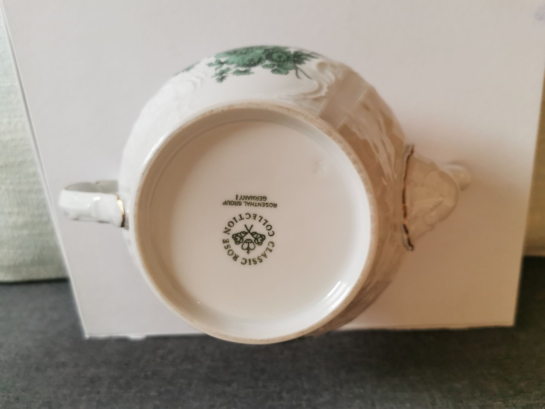 Rosenthal Sanssouci Grüne Blume/ Zielony Kwiat Dzbanek do Herbaty