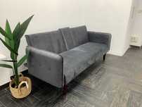 Oferta de sofá cama com suporte em vidro, portes grátis