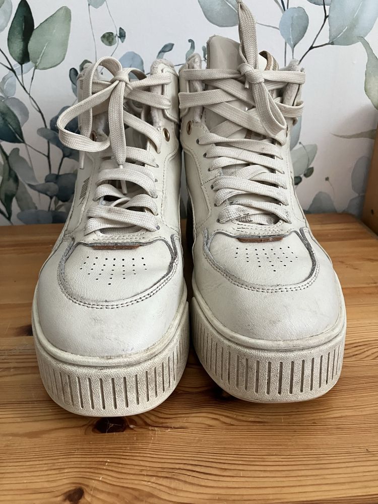 Puma buty sportowe męskie wysokie biale roz.39
