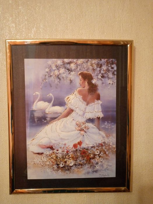 Картина «Девушка и лебеди»