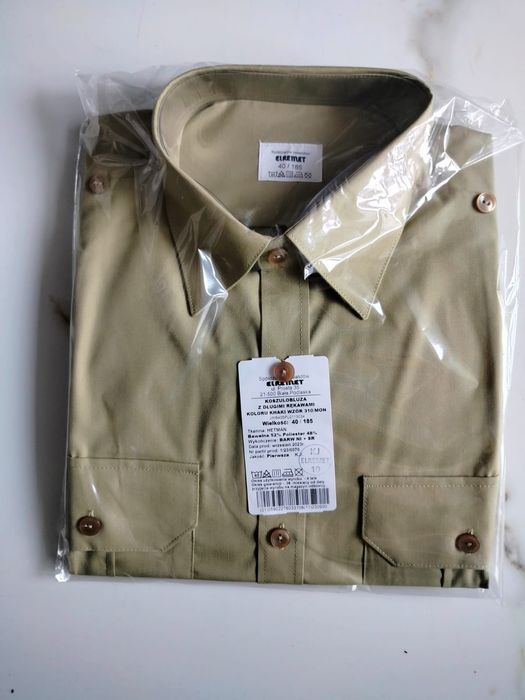 Koszulobluza z długimi rękawami khaki mon
