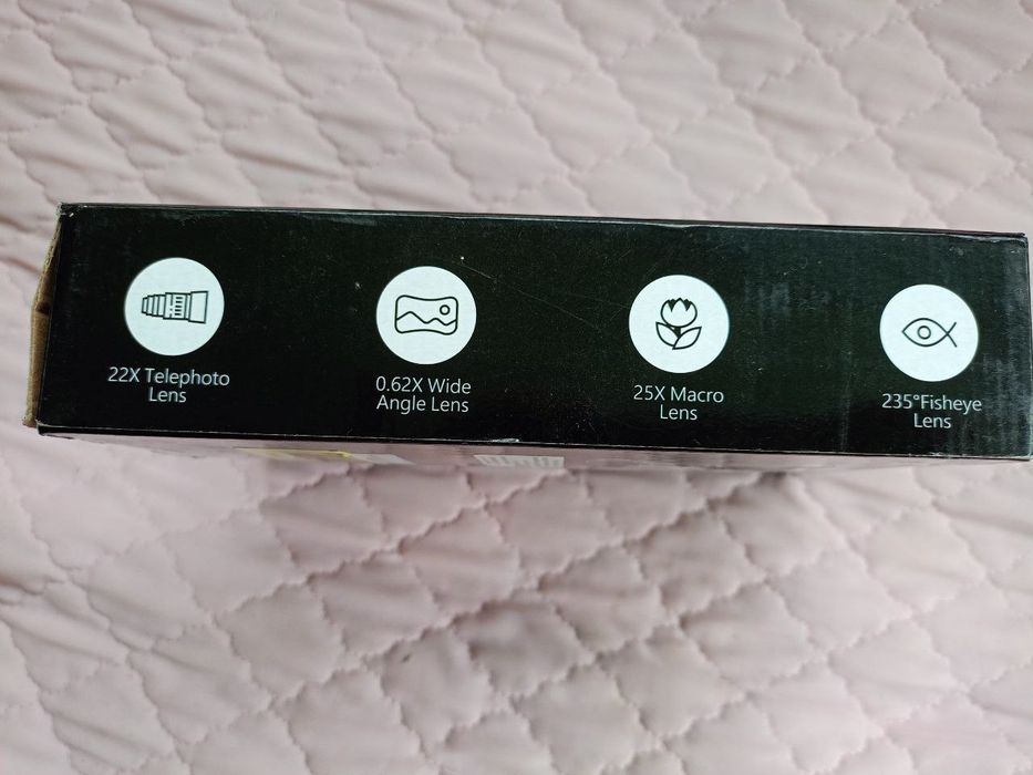 Комплект об'єктивів для камери телефона Selvim 4 в 1, телеоб'єктив 22Х