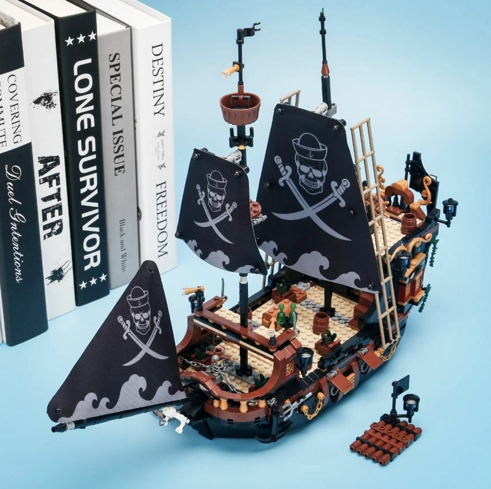 Конструктор корабль пиратский парусный Лего 1328 шт военный морской