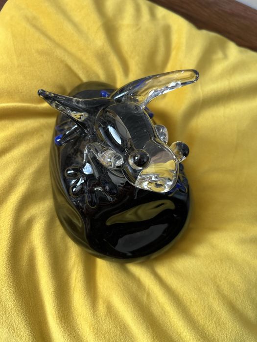 Żaba na szczęście szklana figurka duża okazja nowa ! Chiński talizman