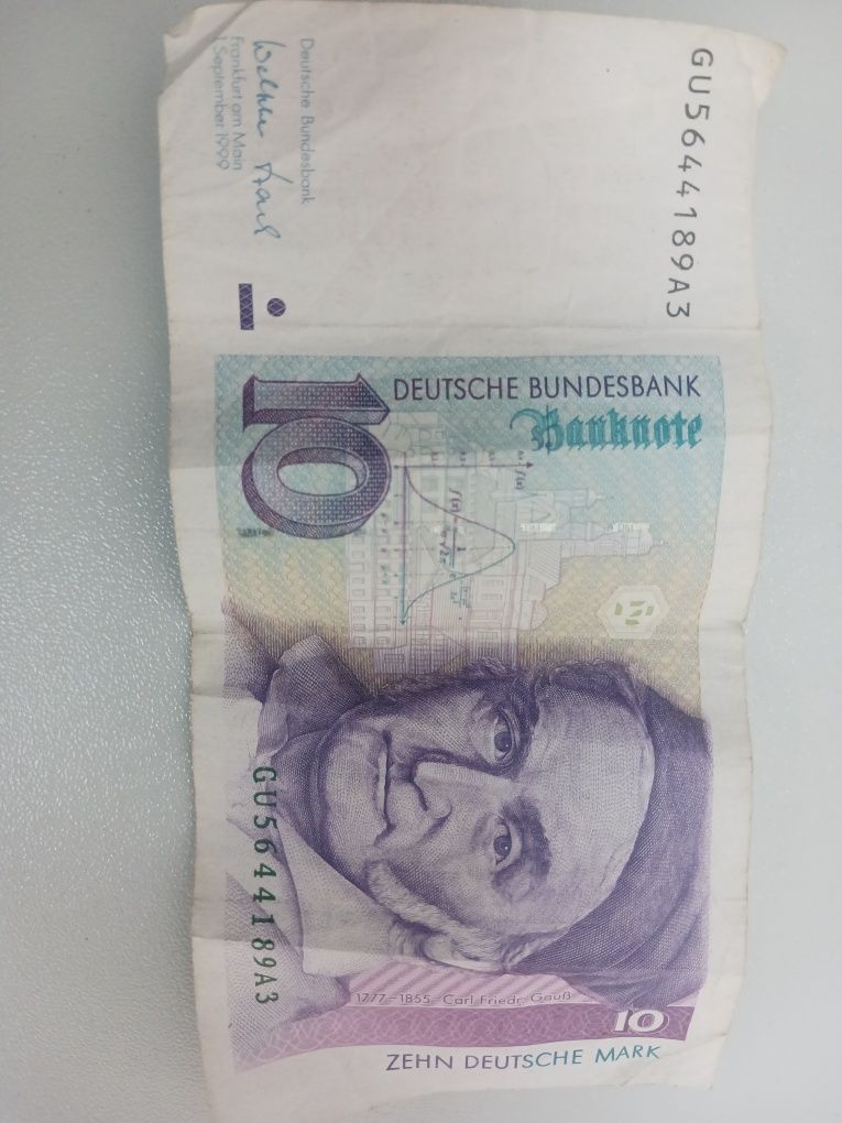 Nota  de 10 Deutsche Mark.