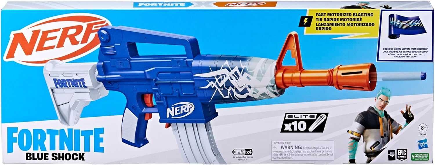 NERF Fortnite Blue Shock F4108 Нерф Фортнайт Блакитний Шок Бластер