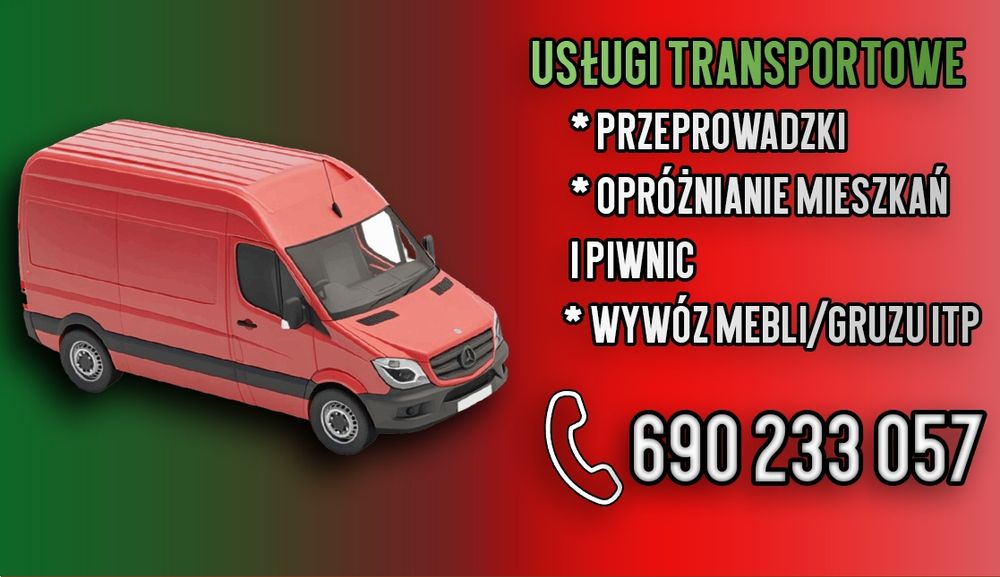 Transport • Przeprowadzki • Wywóz mebli, rzeczy, gruzu • Utylizacja