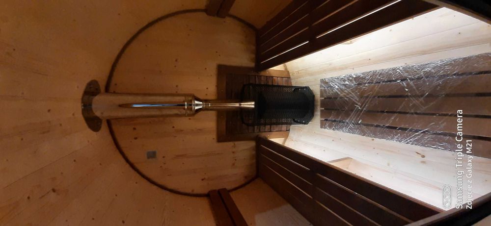 sauna beczka 2 m +0.70 cm daszek