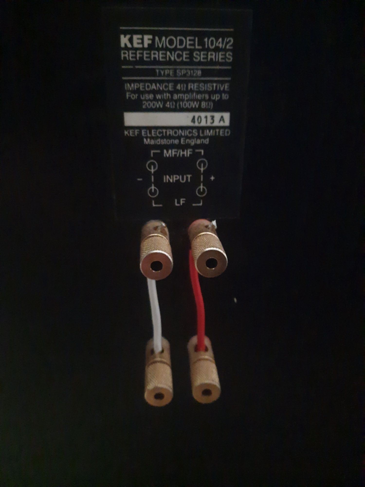 Kef 104.2 reference bi-amp (z podwójnymi terminalami)