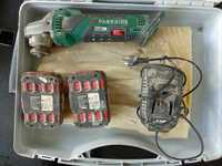 Szlifierka kątowa akumulatorowa Parkside PWSA 20-Li D4 bateria