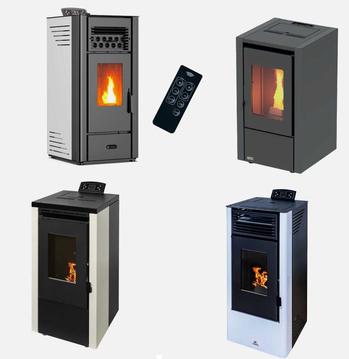 Piec na pellet pelet wolnostojący ogrzewanie domu kominek koza 9kW