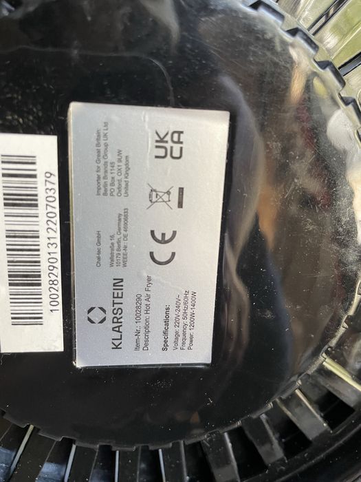 Аэрогриль/ фритюрница Klarstein VitAir Turbo  (Германия]