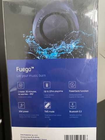 Bezprzewodowy głośnik 30W Bluetooth 5.3 TWS IPX7 3mk Fuego™ Black