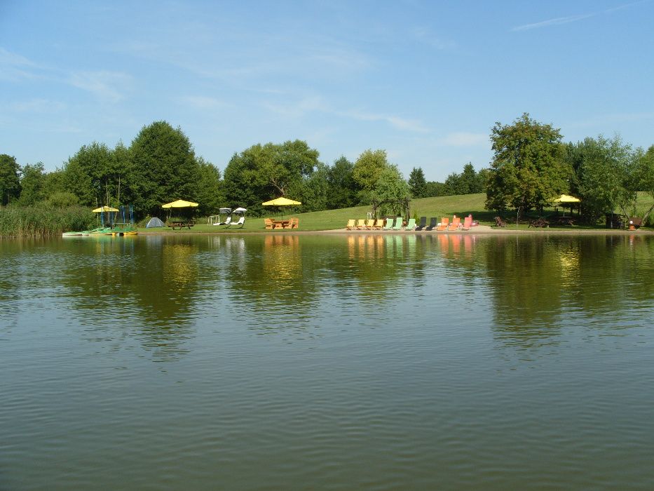 MAZURY Domek 2 nad jeziorem-własna plaża +sprzęt pływający