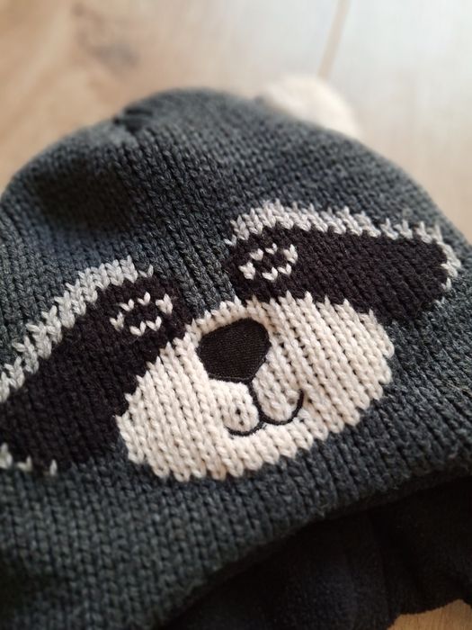 6-18 miesięcy ciepła czapka zimowa z uszkami szop gruba na zimę