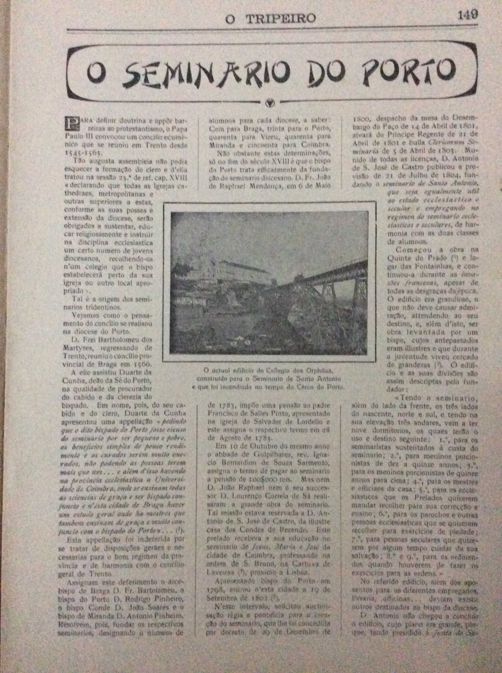 Um pouco da história do Porto e arredores. O Tripeiro, 1927