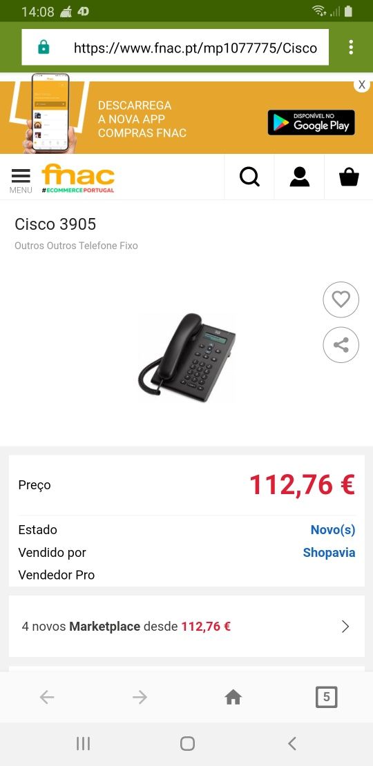 2 Cisco Unified Sip Phone 3905 novo lacrado