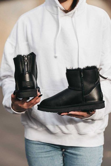 Угги/Уги/Угг/Уггі/Угі/UGG Australia Mini Classic Zip/Шкіра 100% Овчина