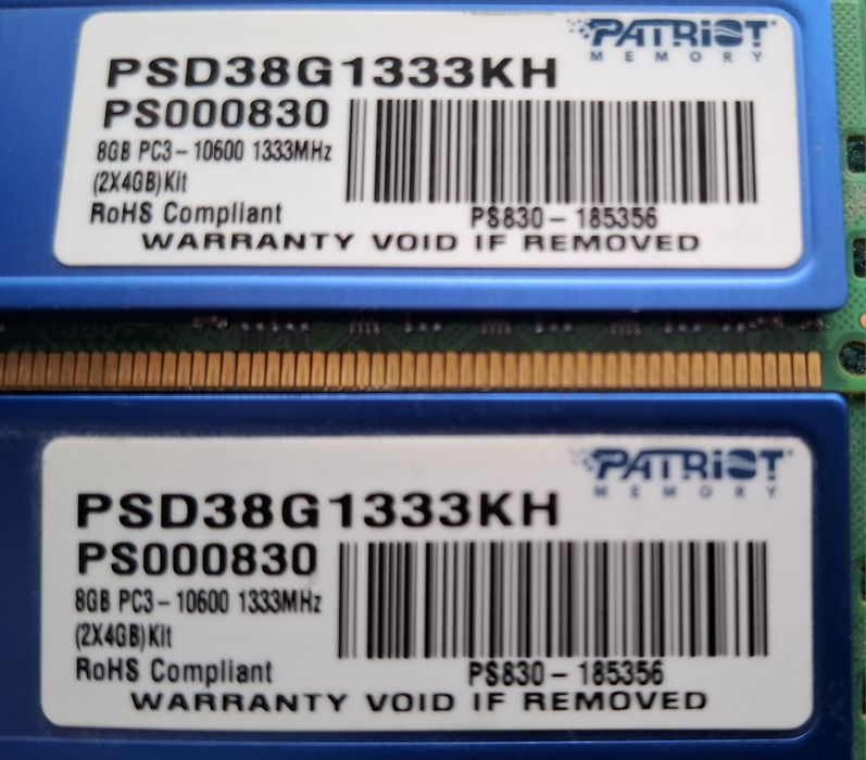 Patriot PSD38G1333KH ddr3 1333mhz 2x8GB zestaw