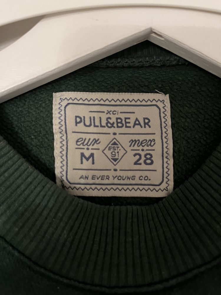 Zielono biała bluza Pull&Bear r. M