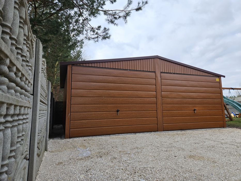 6x5.8 ŁÓD Garaze Blaszane Garaż Blaszany Blaszak Blaszaki Drewnopodobn